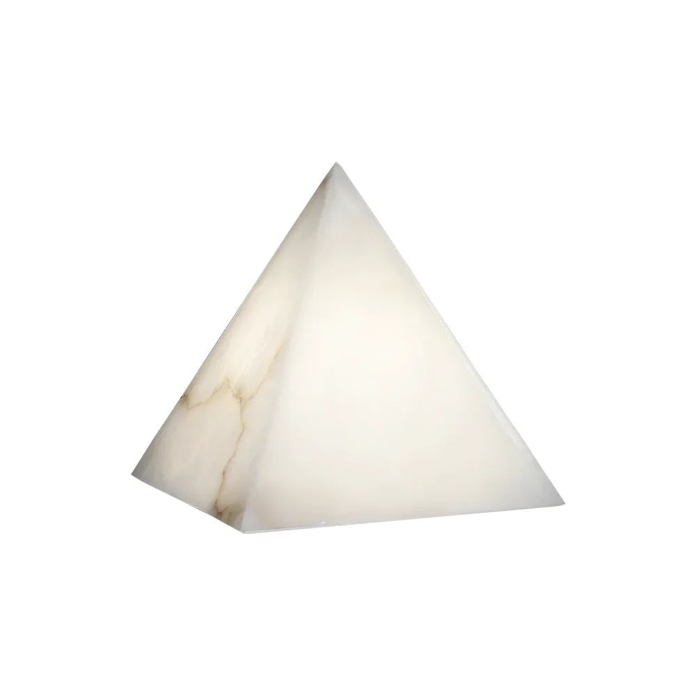 Alabaster Pyramid Table Lamp
