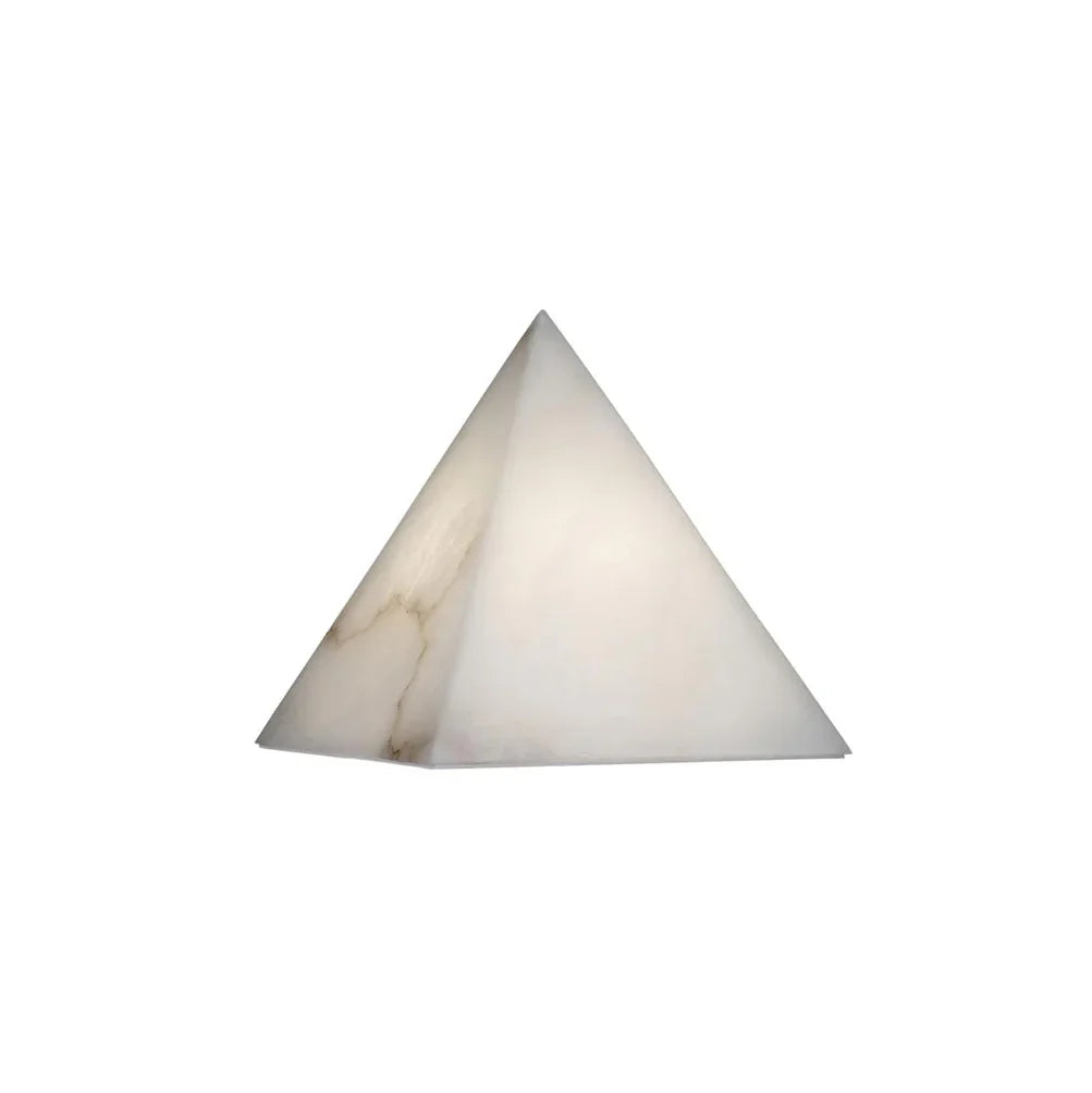 Alabaster Pyramid Table Lamp