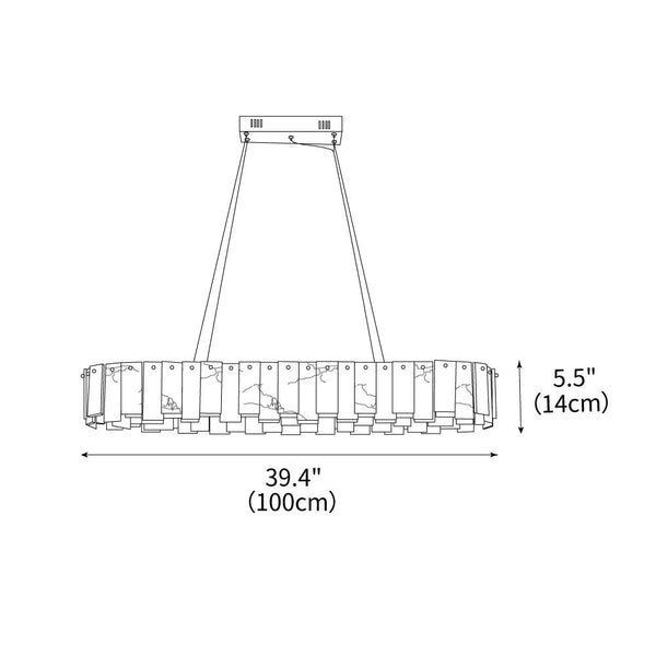 Alabaster Round Chandelier