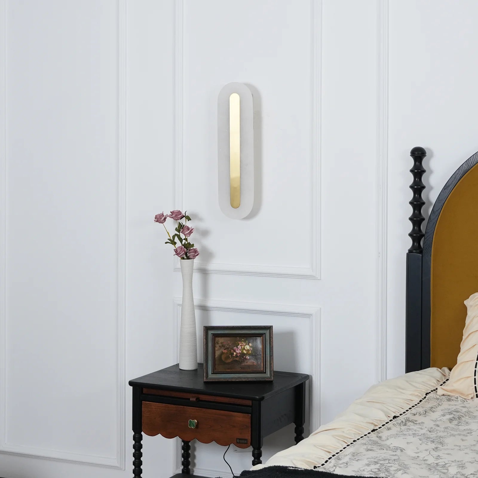 Alabaster Rounded Wall Light