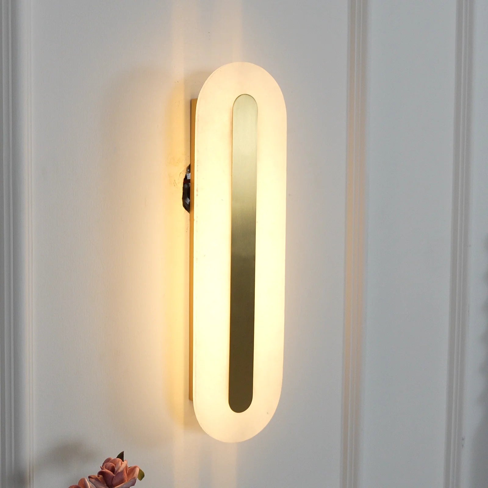 Alabaster Rounded Wall Light