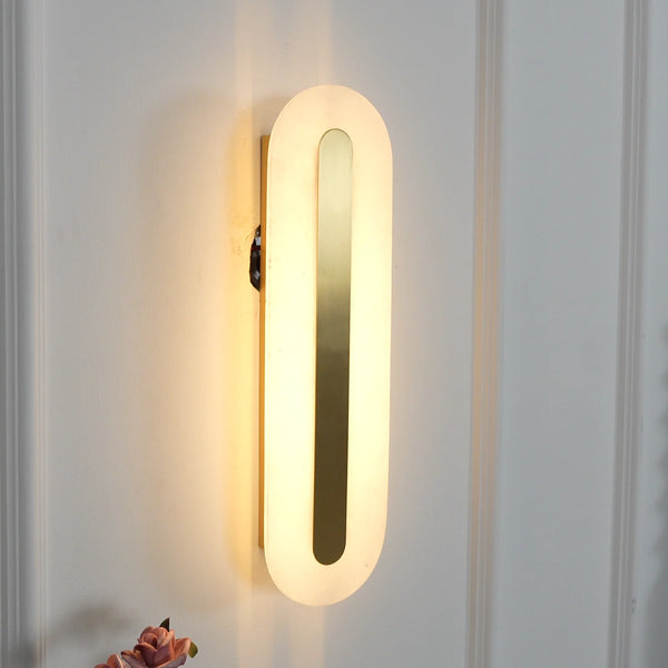 Alabaster Rounded Wall Light