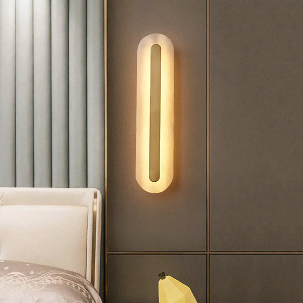 Alabaster Rounded Wall Light