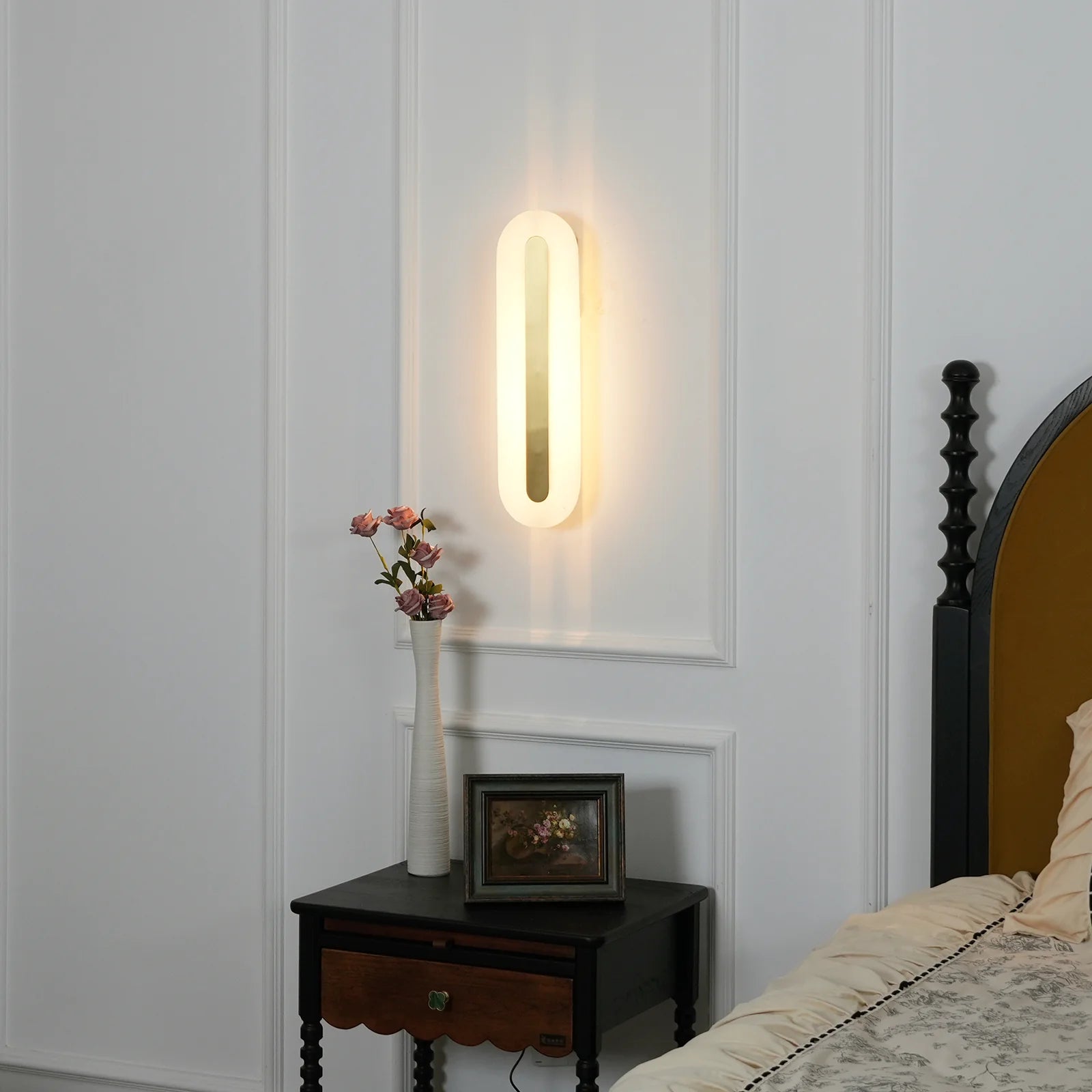 Alabaster Rounded Wall Light