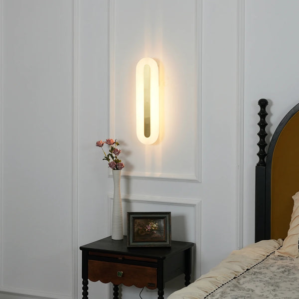 Alabaster Rounded Wall Light