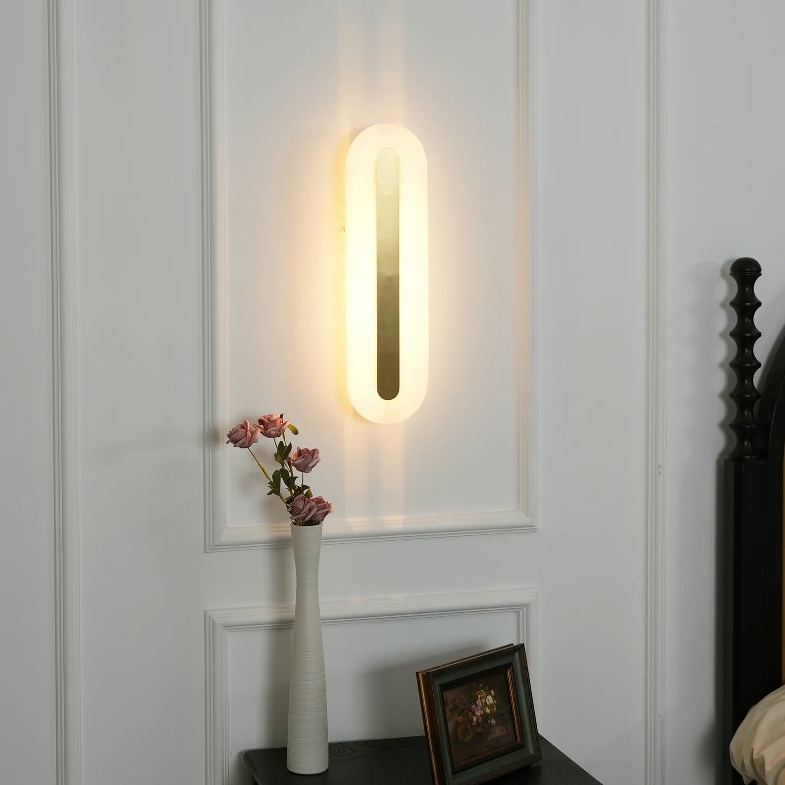 Alabaster Rounded Wall Light