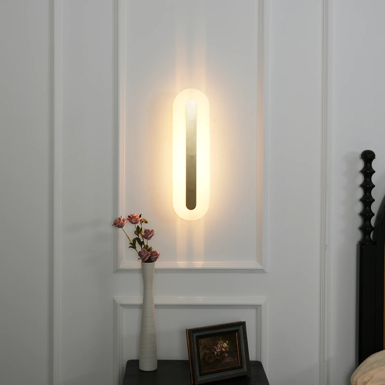 Alabaster Rounded Wall Light