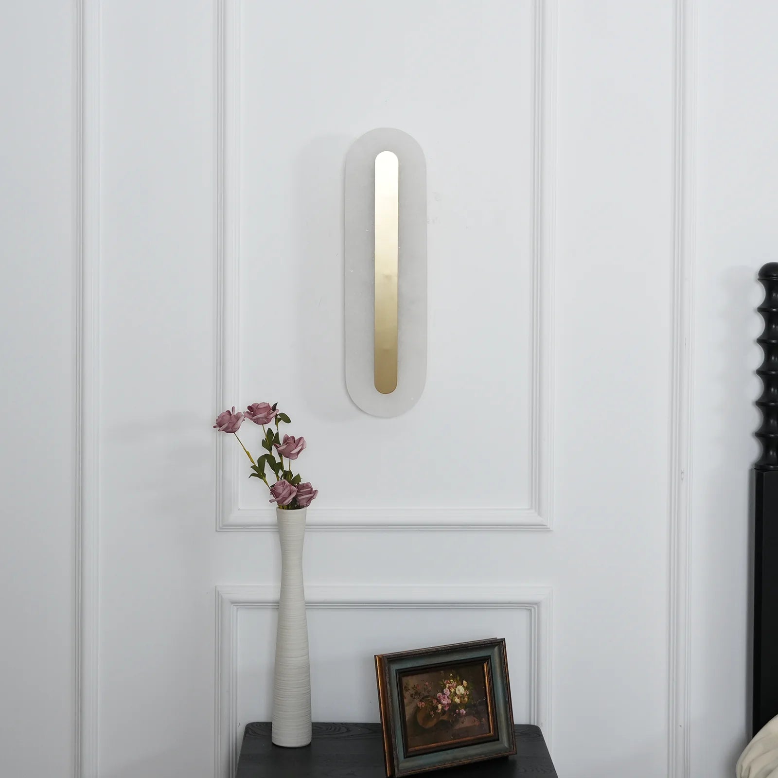 Alabaster Rounded Wall Light