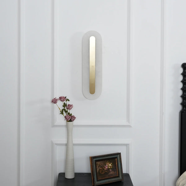 Alabaster Rounded Wall Light