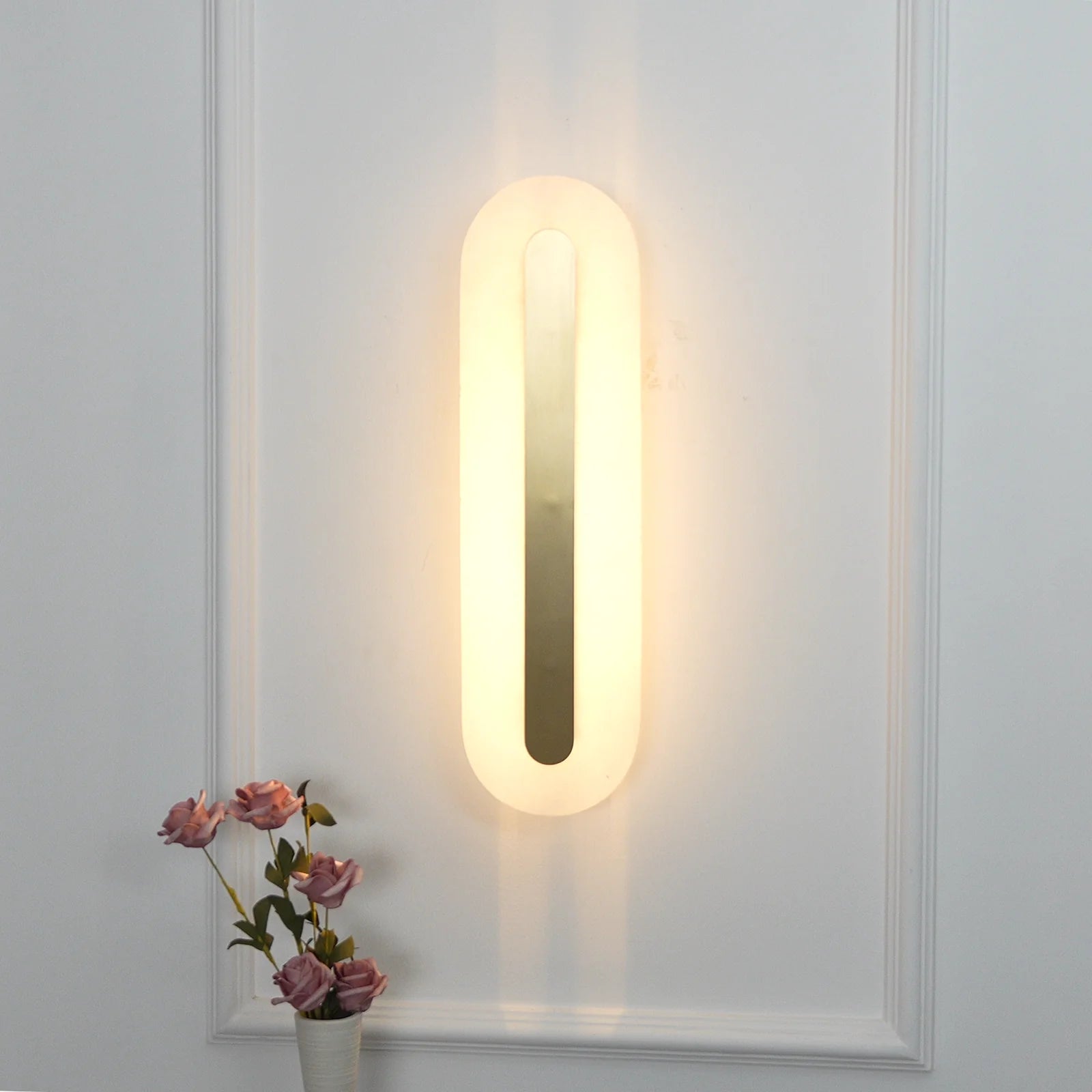 Alabaster Rounded Wall Light