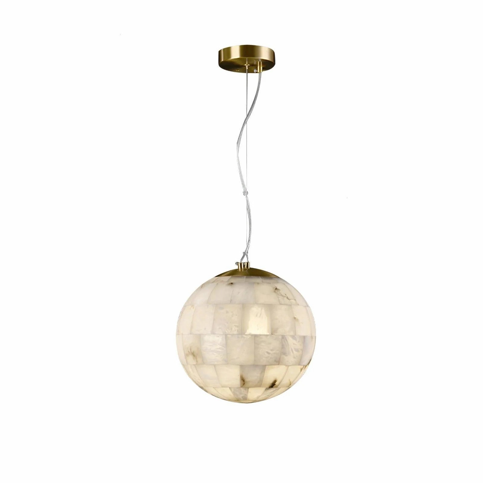 Alabaster Ball Pendant Light 11