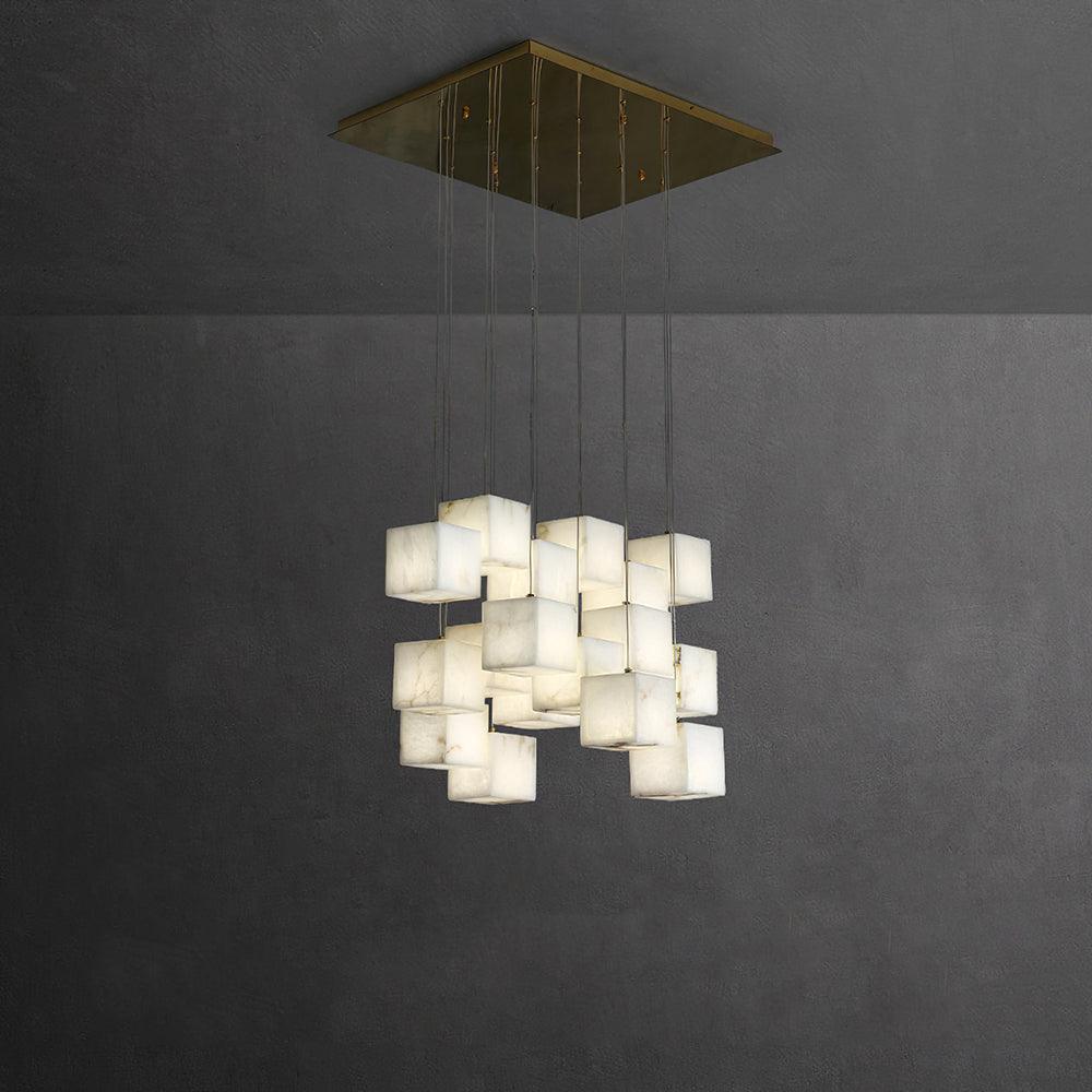 Alabaster Box Chandelier 28.3