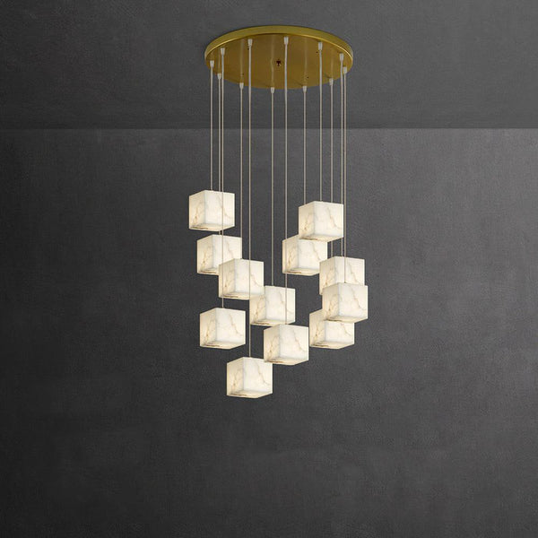 Alabaster Box Chandelier 28.3