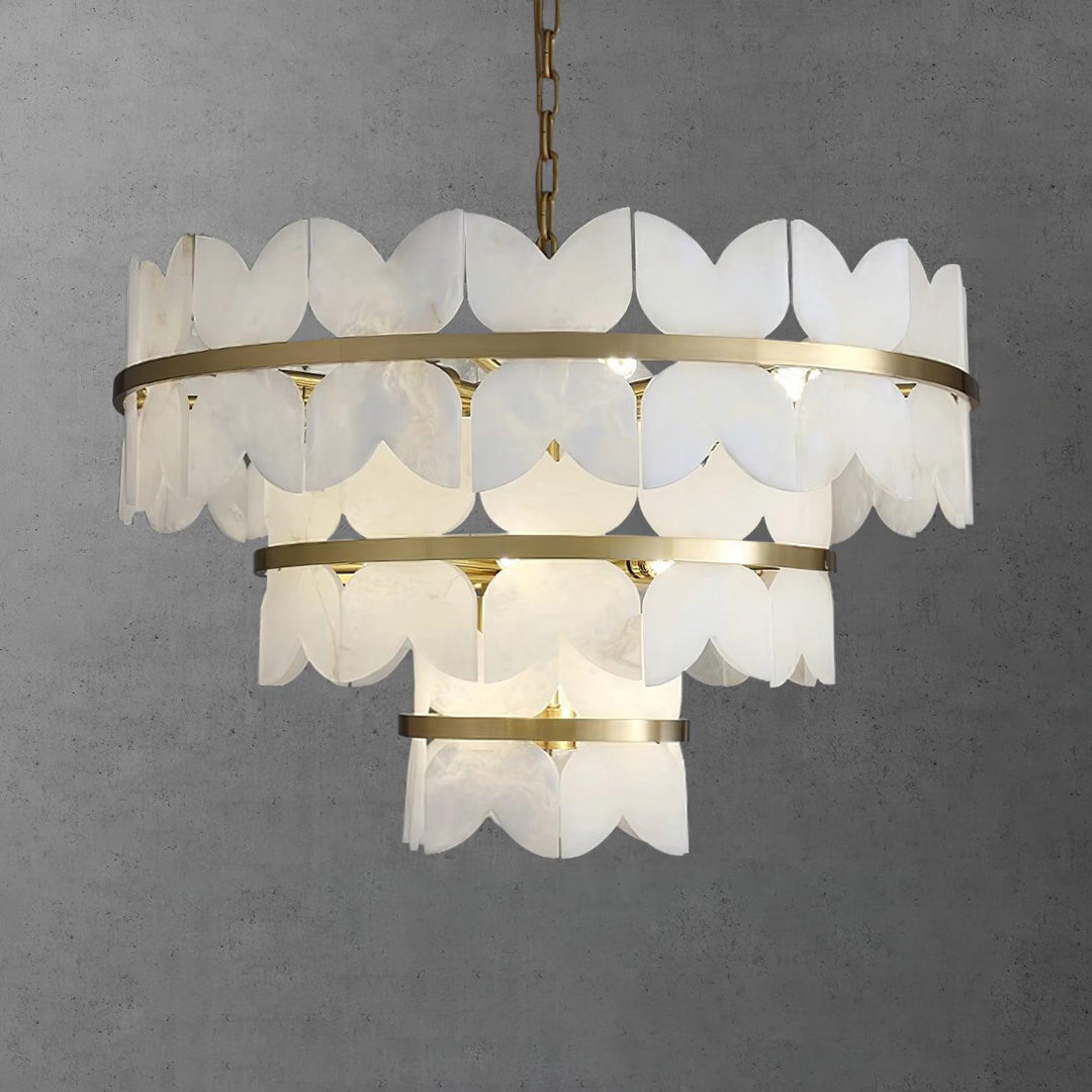 Alabaster Cloudscape Chandelier 11.8