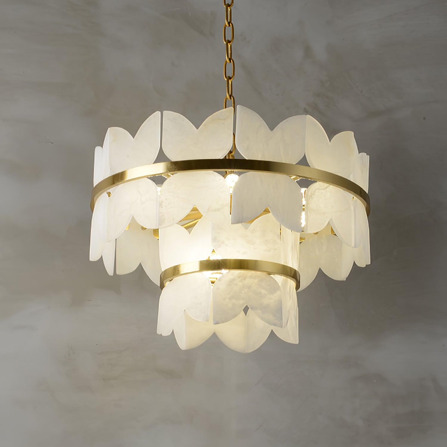 Alabaster Cloudscape Chandelier 11.8