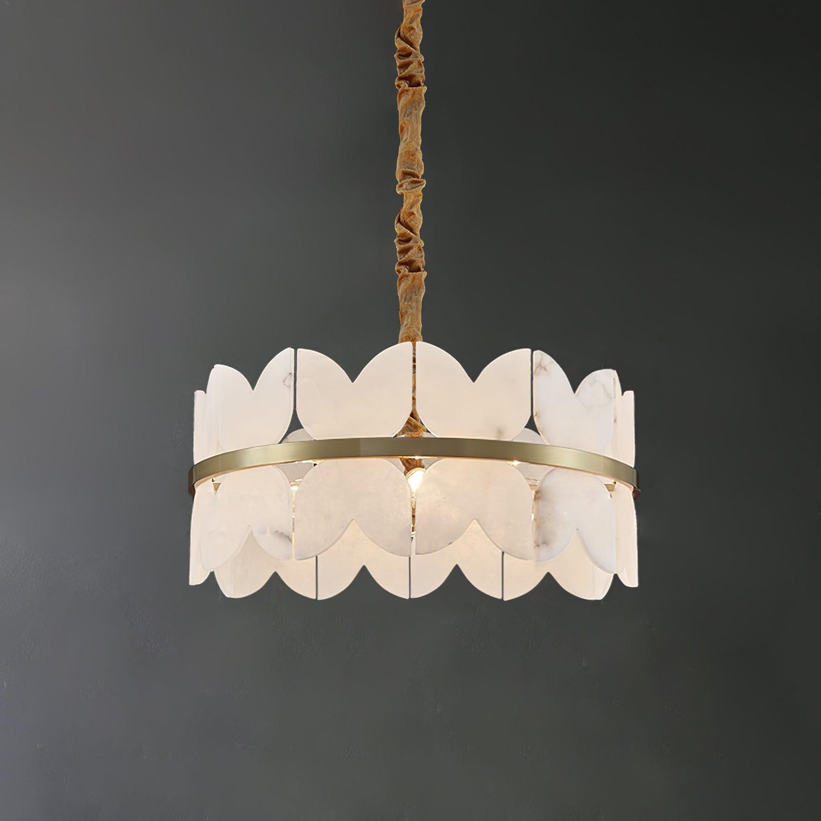 Alabaster Cloudscape Chandelier 11.8
