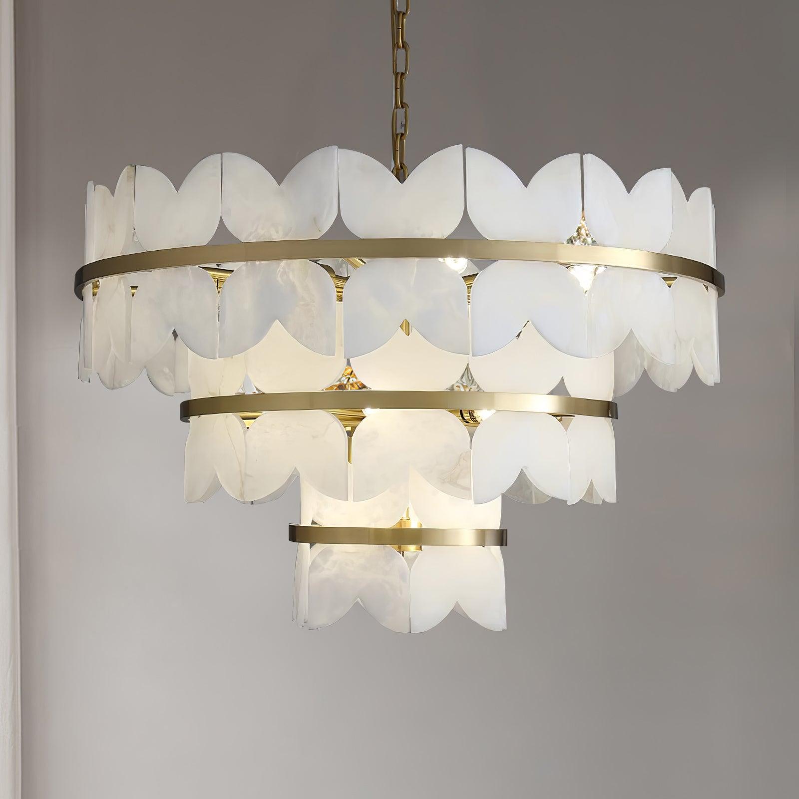 Alabaster Cloudscape Chandelier 11.8