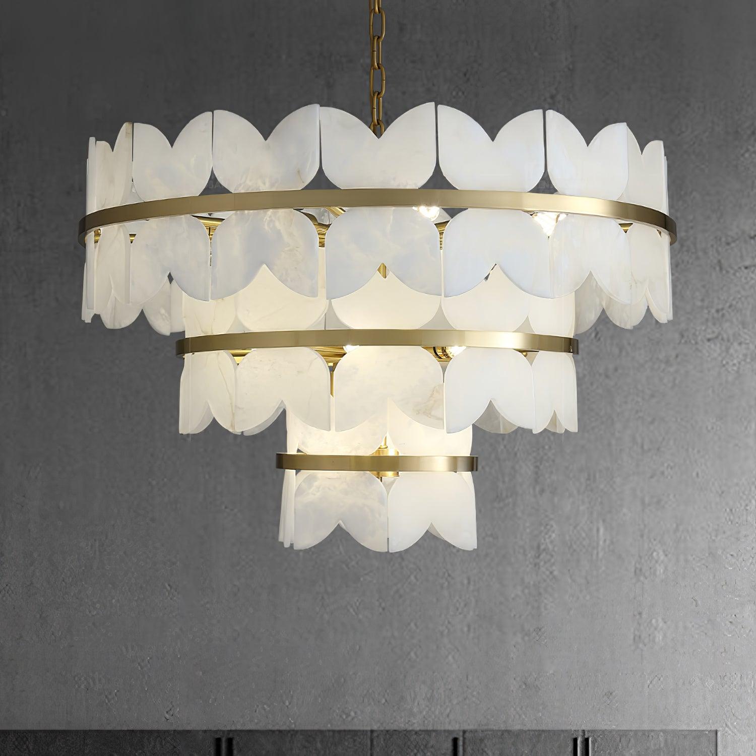 Alabaster Cloudscape Chandelier 11.8