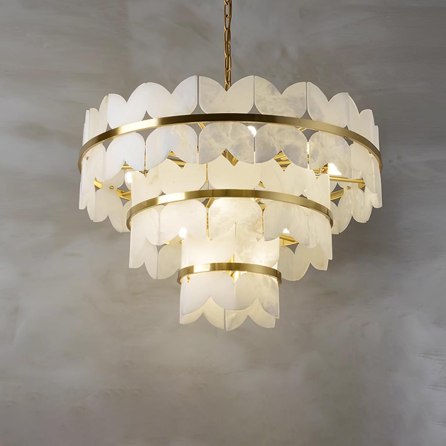 Alabaster Cloudscape Chandelier 11.8