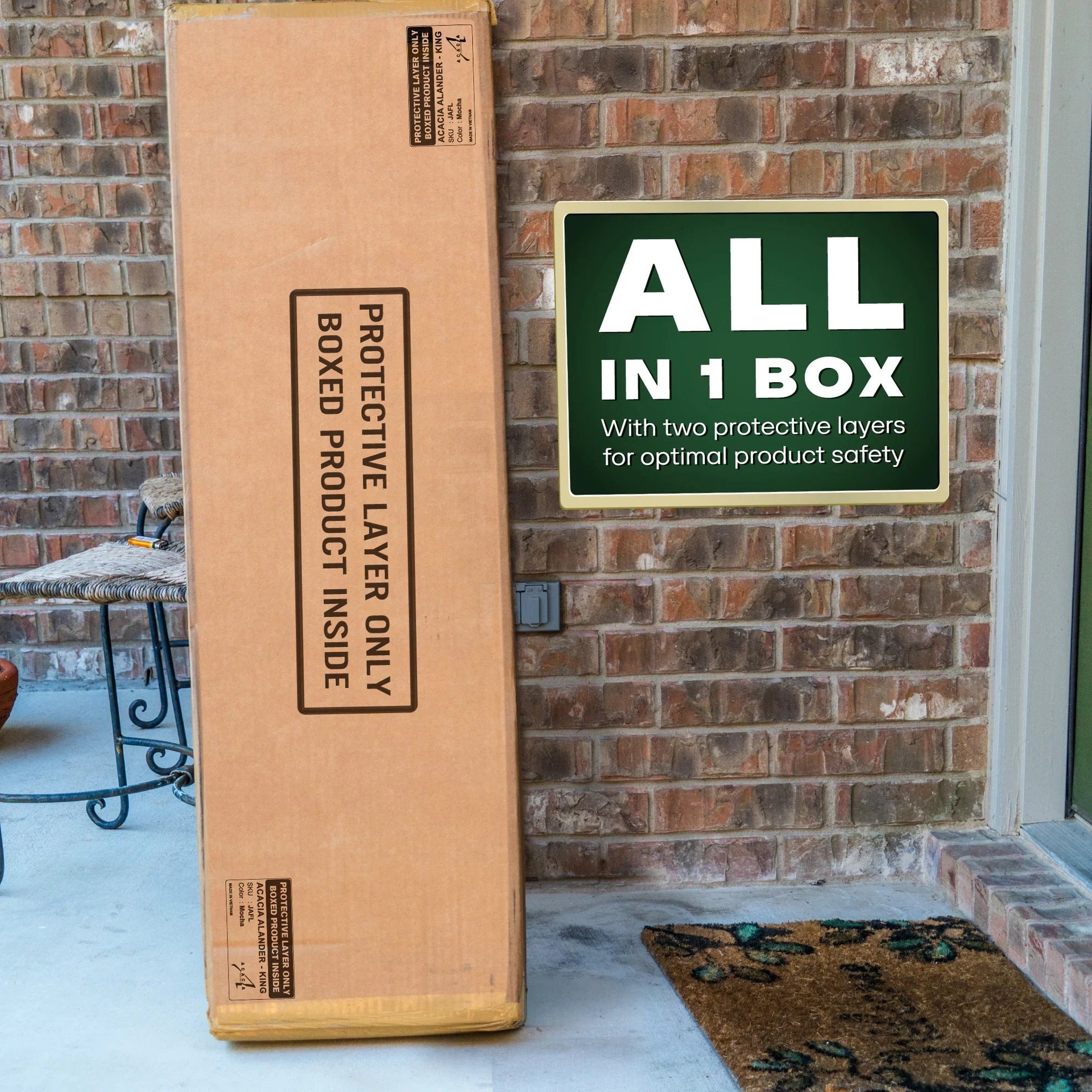 Acacia Alander Deluxe Wood Platform Bed Frame