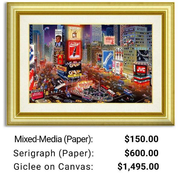 Alexander Chen - An Evening in Times Square (UNFRAMED) - Gifts for You 'n Me
