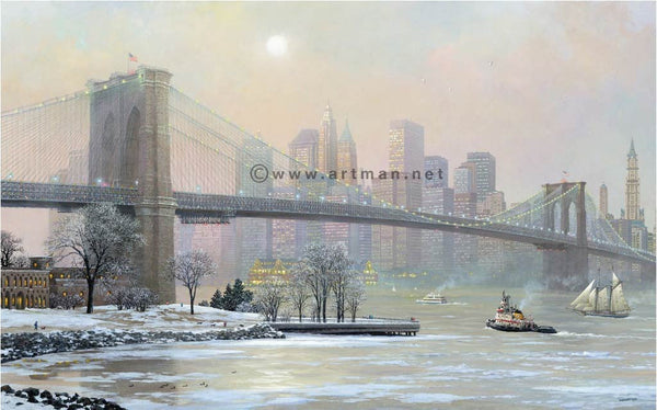 Alexander Chen - Brooklyn Bridge Camber - Winter (UNFRAMED) - 11.5