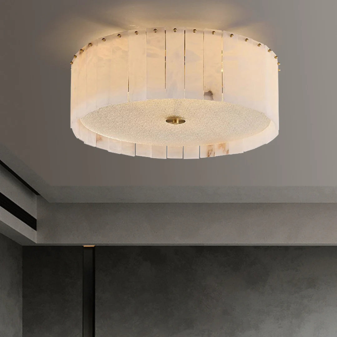 All Copper Marble Ceiling Lamp