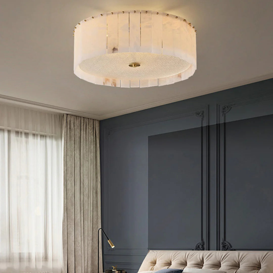 All Copper Marble Ceiling Lamp