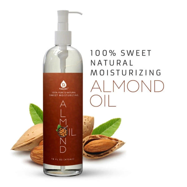 100% Pure & Natural Sweet Almond oil 16 Oz. - Gifts for You 'n Me