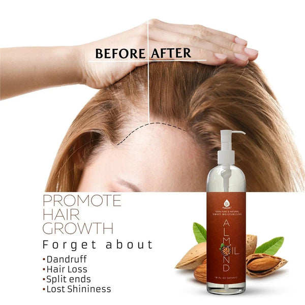 100% Pure & Natural Sweet Almond oil 16 Oz. - Gifts for You 'n Me