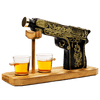 Hand Painted Pistol Whiskey & Wine Decanter by The Wine Savant - Pistol Whiskey Gun Decanter & 2 Bullet Shot Glasses - Military Gifts, Veteran Gifts, Law Enforcement Gifts, Home Bar Gifts, Drinking