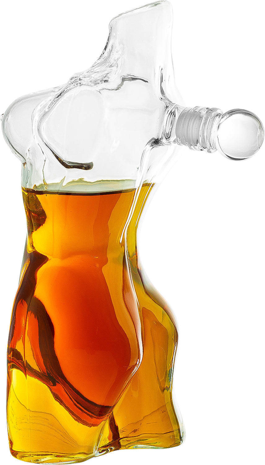 Lady Body Sculpture Whiskey & Wine Decanter Elegant Glass Female Bust Perfect for Home Decoration 750ml by The Wine Savant