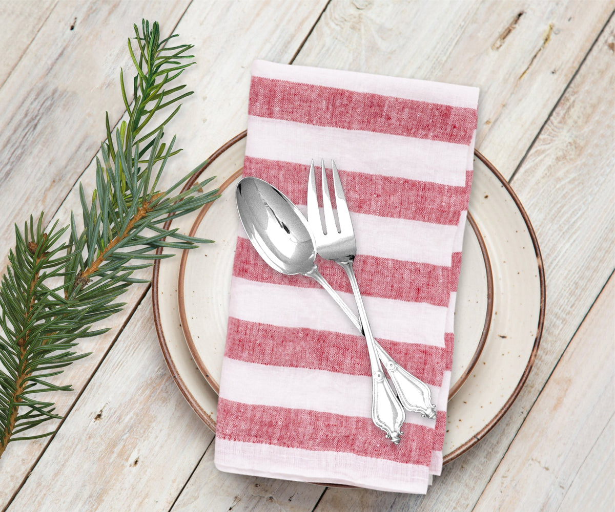 Italian Stripe Linen Napkins