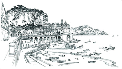 Amalfi with Artist Hand Remarque and Chinese Chop Mark (UNFRAMED) by Alexander Chen - Artman