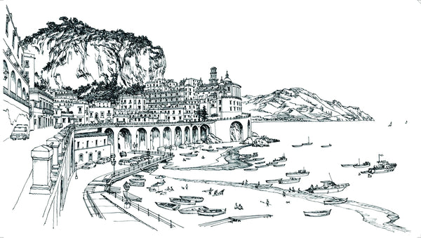 Amalfi with Artist Hand Remarque and Chinese Chop Mark (UNFRAMED) by Alexander Chen - Artman - Gifts for You 'n Me