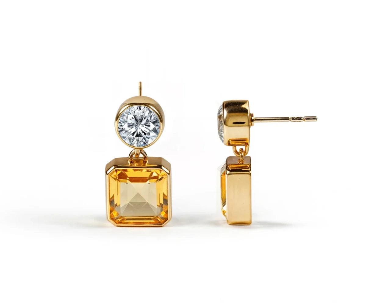 Amber Drop Earrings