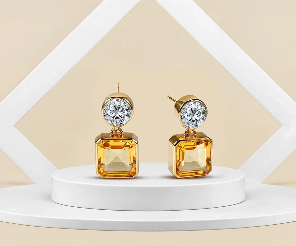 Amber Drop Earrings