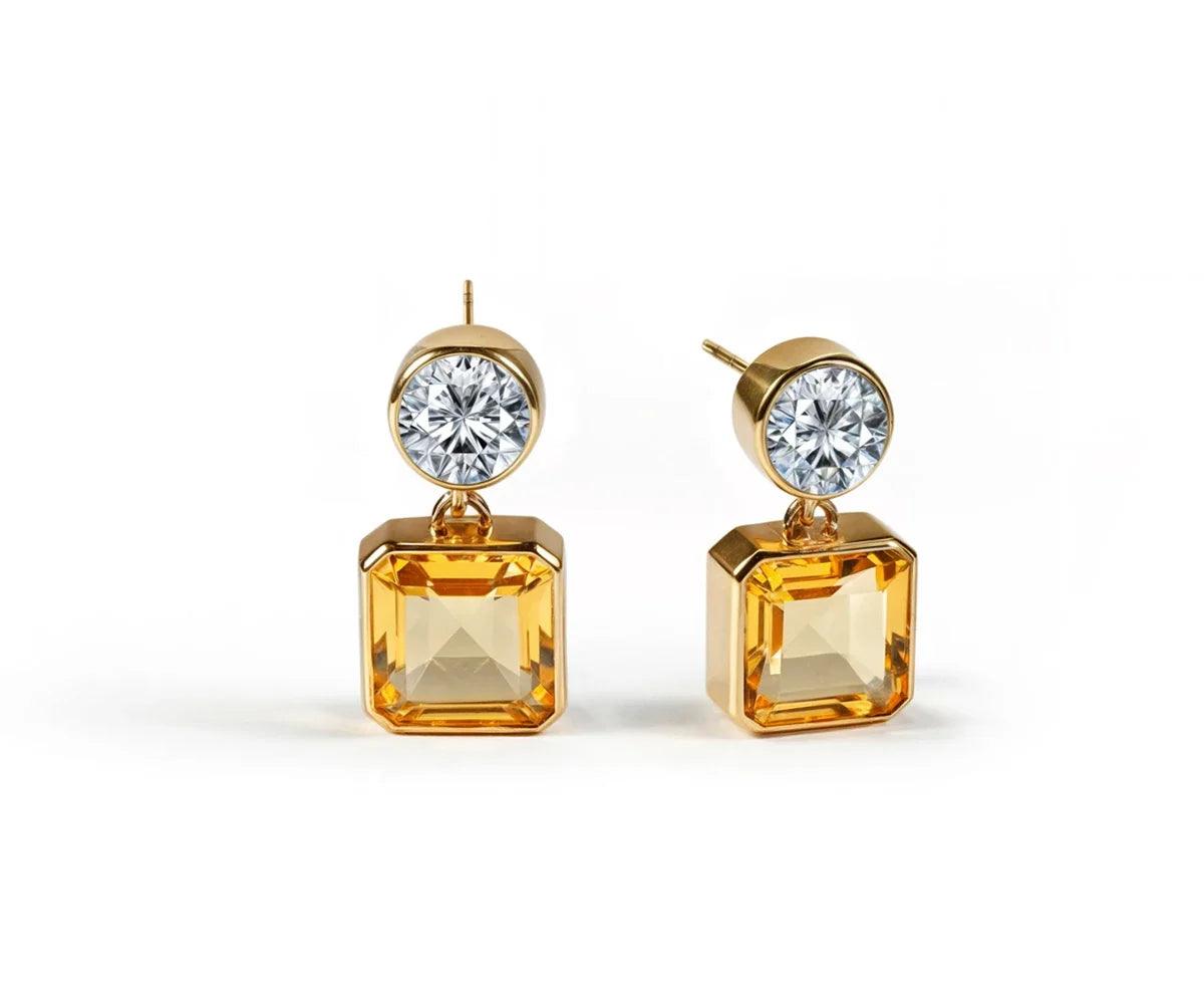 Amber Drop Earrings
