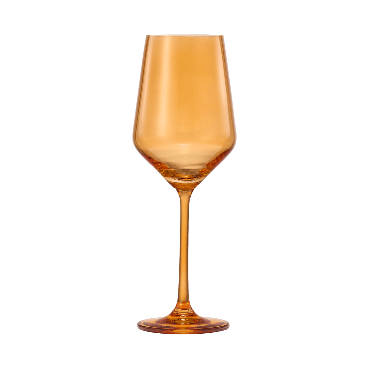 Rhea Stemmed Wine Glassware, Set of 6, Amber
