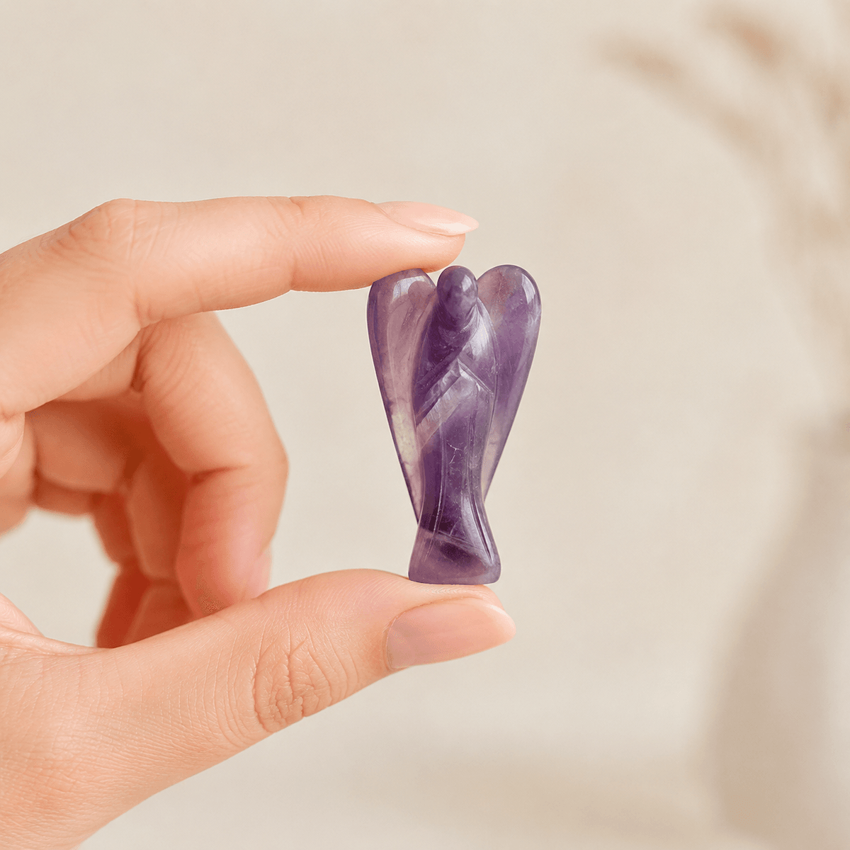 Amethyst Crystal Angel Pocket Guardian