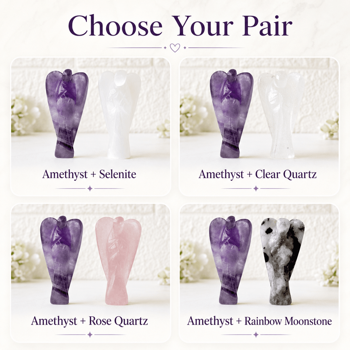 Amethyst Crystal Angel Pocket Guardian