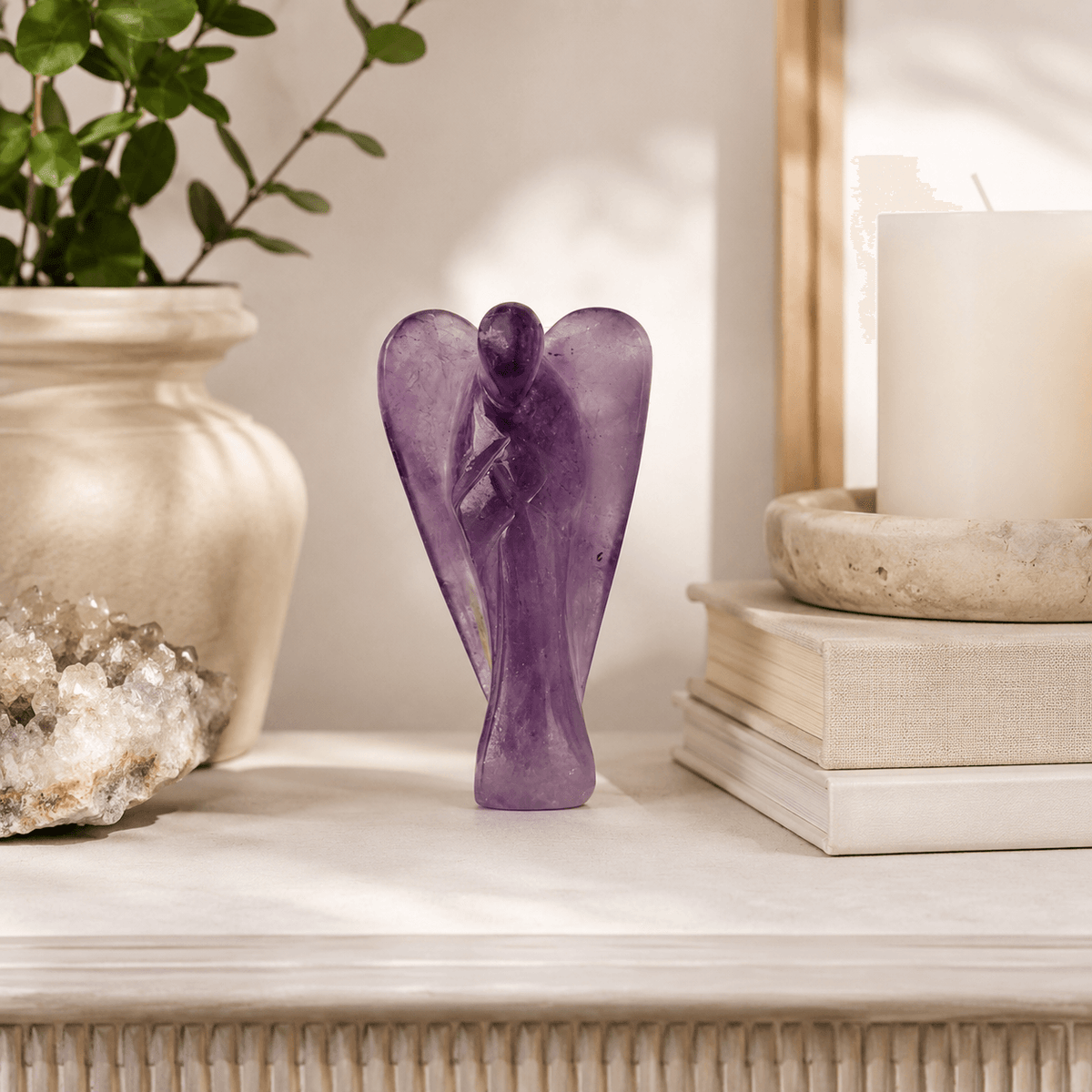 Amethyst Crystal Angel Pocket Guardian