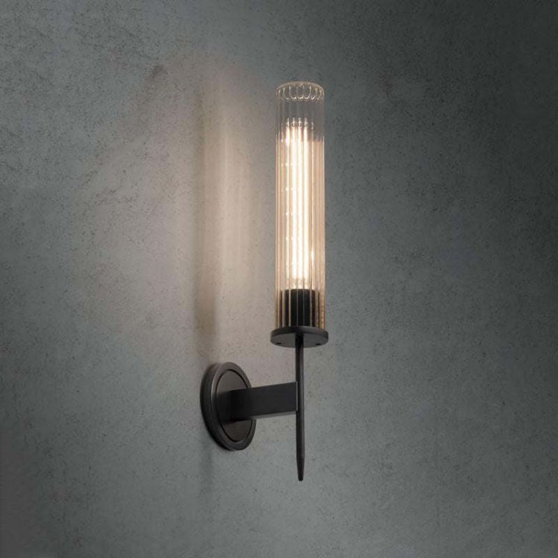 Solid Brass Wall Sconce with Glass Shade E26 15.7