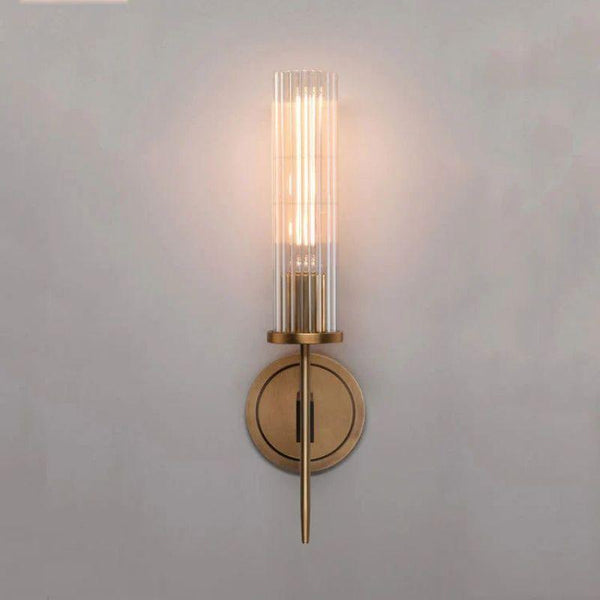 Solid Brass Wall Sconce with Glass Shade E26 15.7