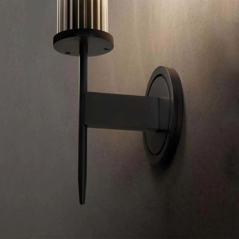 Solid Brass Wall Sconce with Glass Shade E26 15.7