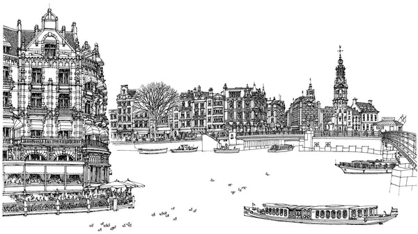 Amsterdam Artist Hand Remarque and Chinese Chop Mark (UNFRAMED) by Alexander Chen - Artman - Gifts for You 'n Me