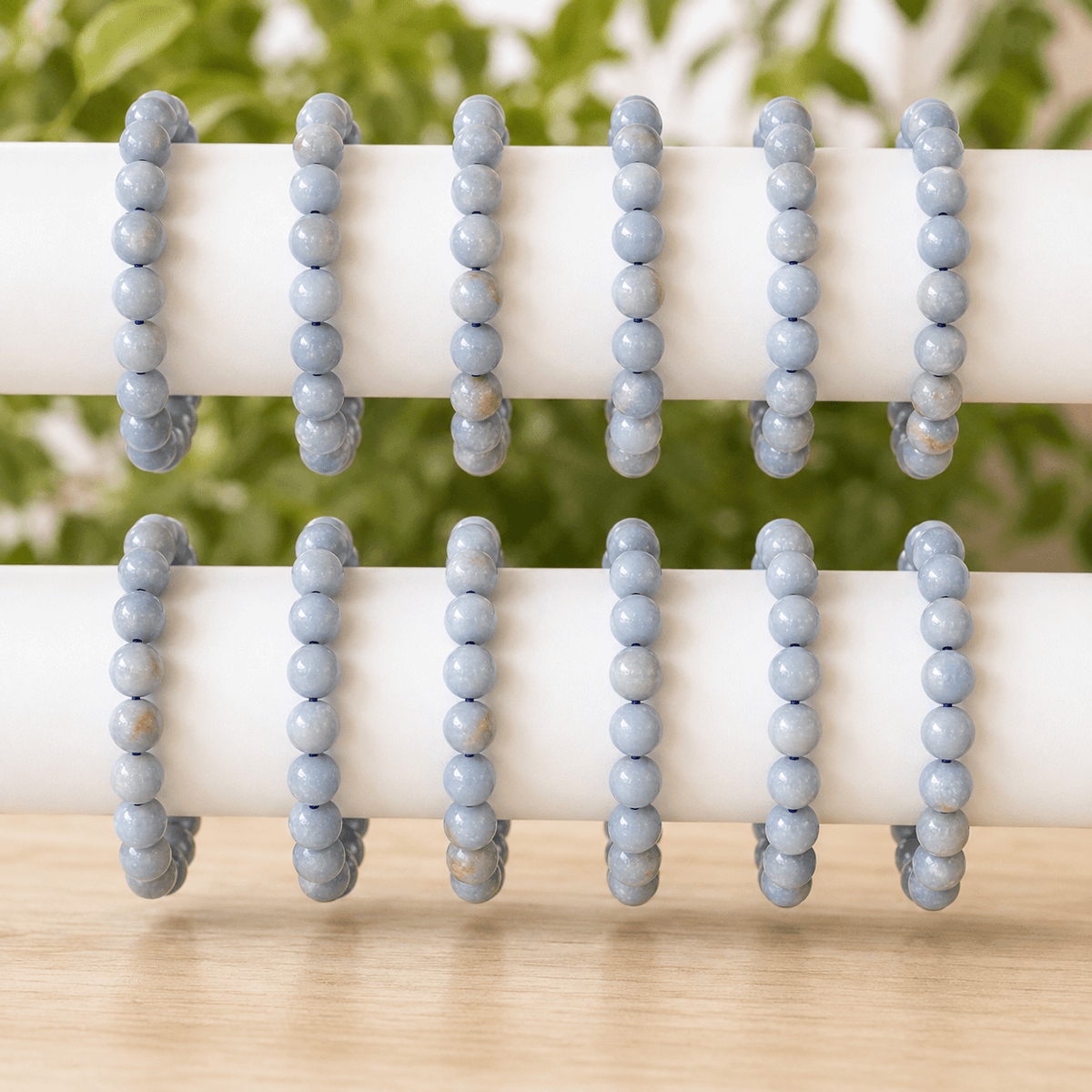 Angelite Bracelet | Angelite Crystal Bracelet (Expanded Awareness, Calming And Patience)