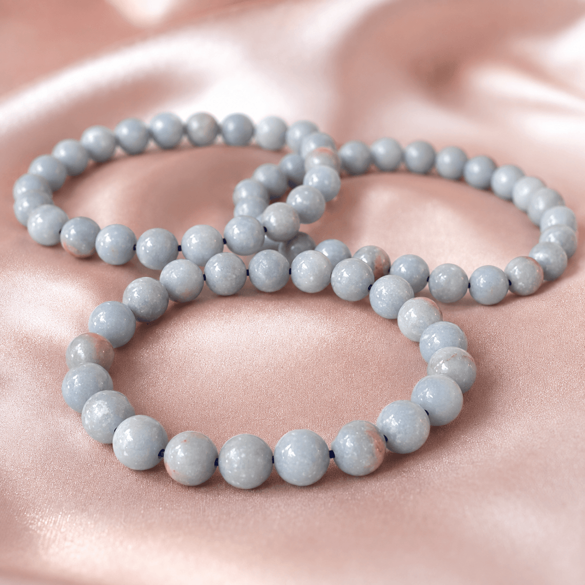 Angelite Bracelet | Angelite Crystal Bracelet (Expanded Awareness, Calming And Patience)