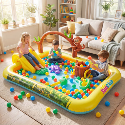 Animal Spray Pool with Slide for Backyard and Garden