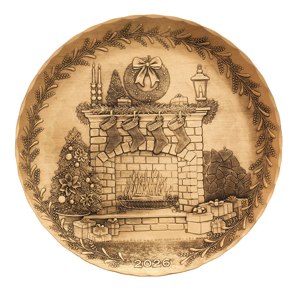 2026 Annual Plate - Cozy Christmas Hearth (Bronze)
